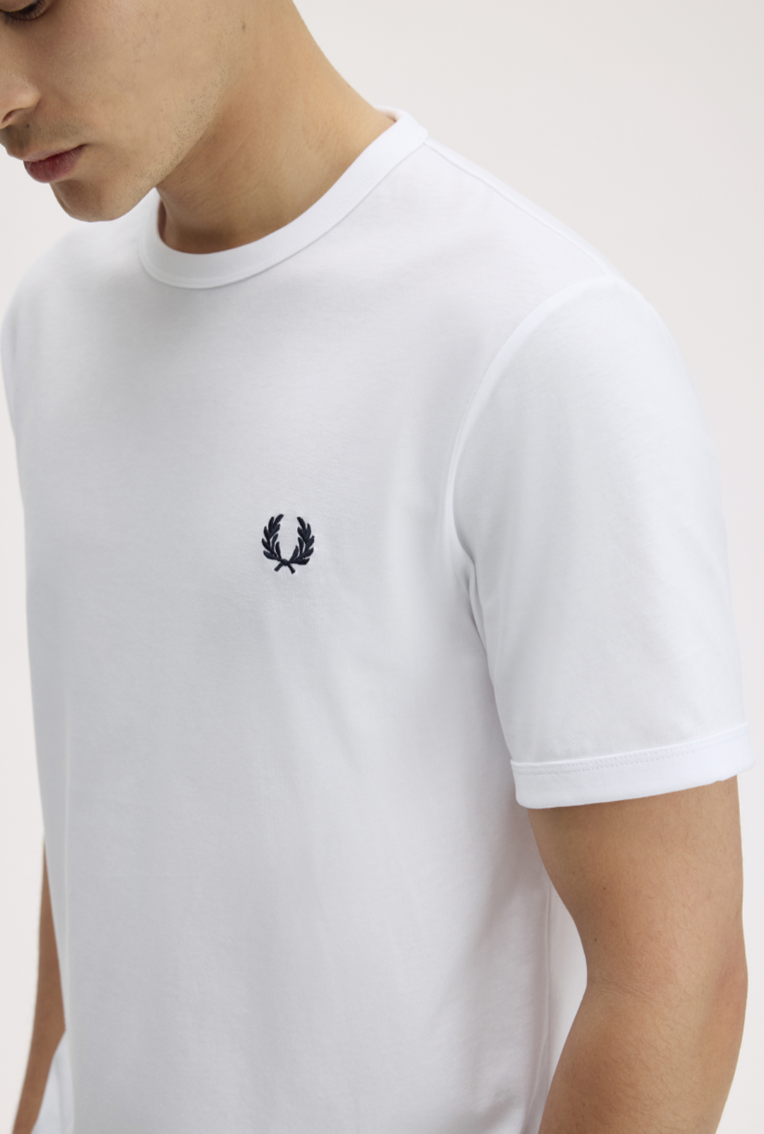 Ringer t-shirt bianca