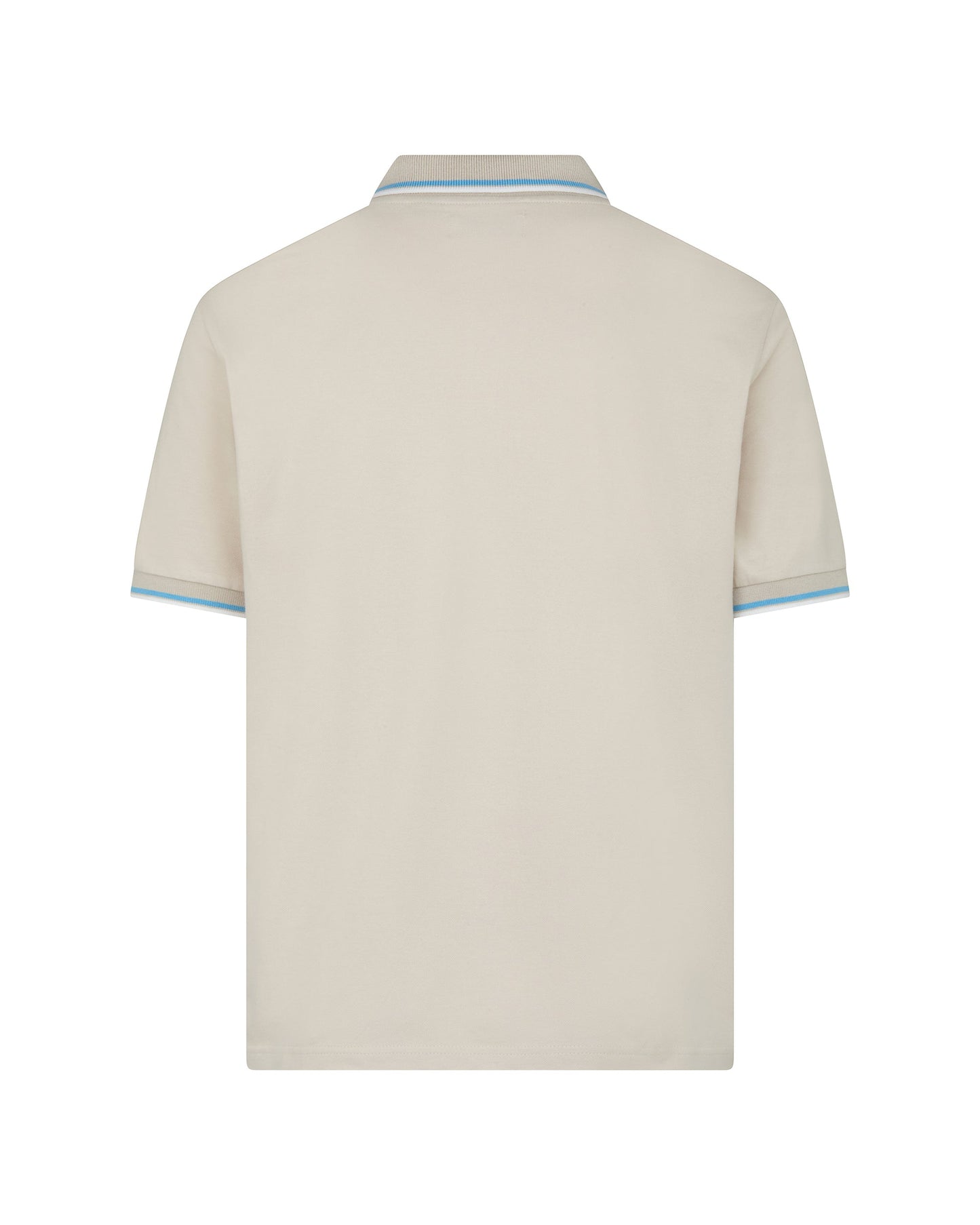 Stretch piquet stripes polo beige