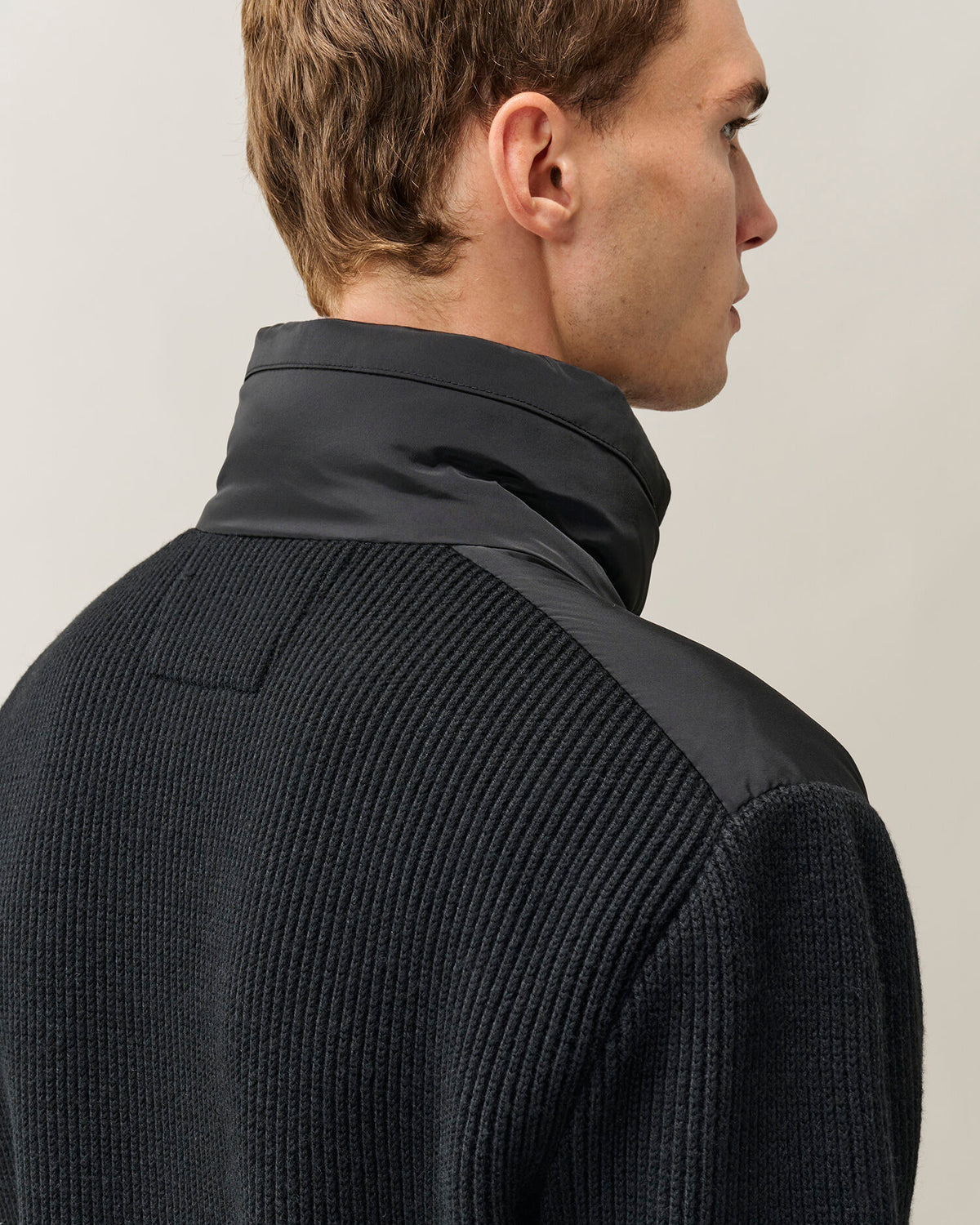 Knitwear jacket merino wool extrafine nero