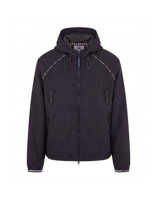 Crimp-N hooded jacket nera