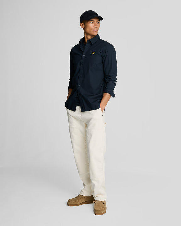 Camicia cotone popelin dark navy