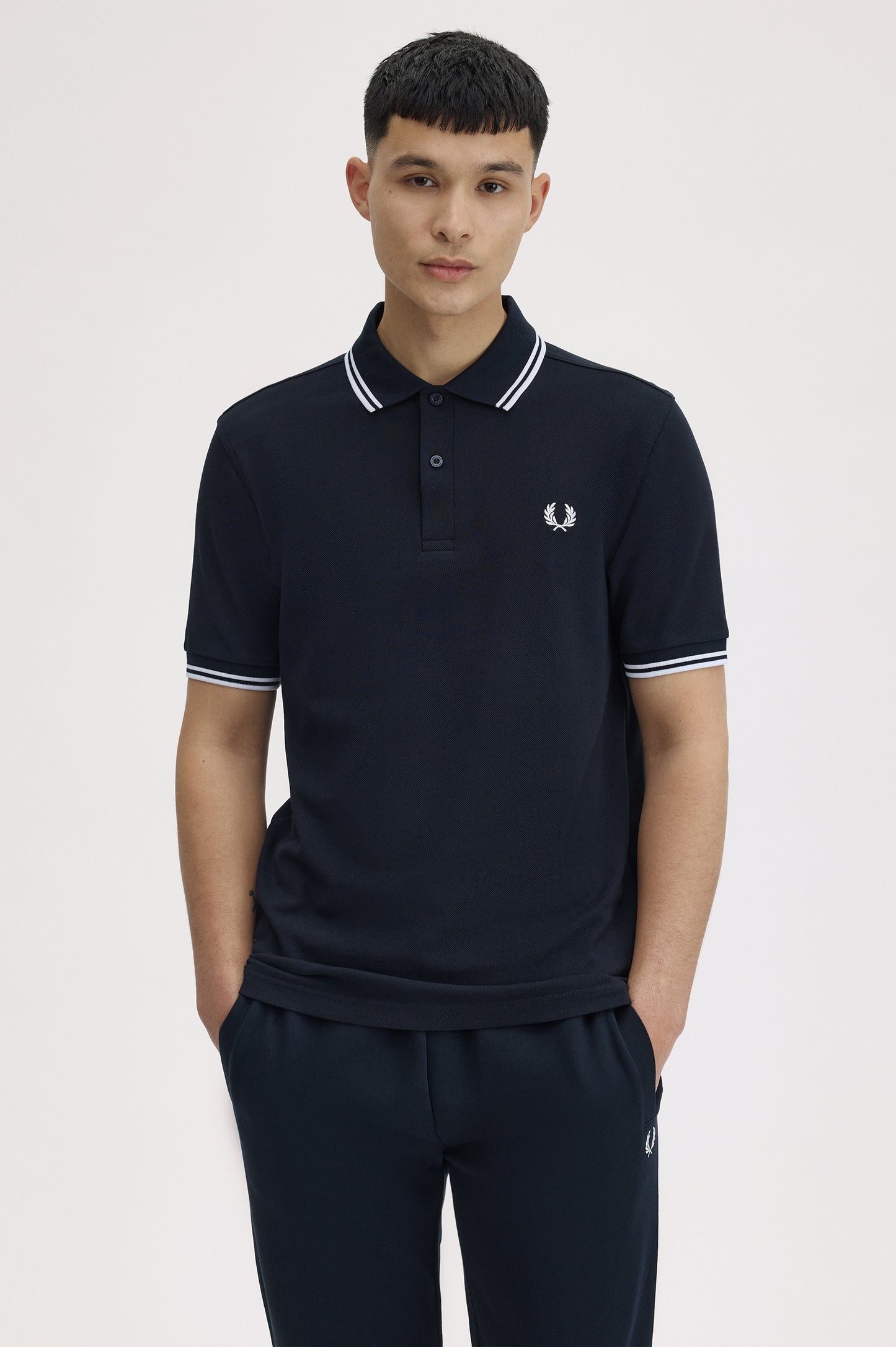 Twin Tipped polo navy/bianca