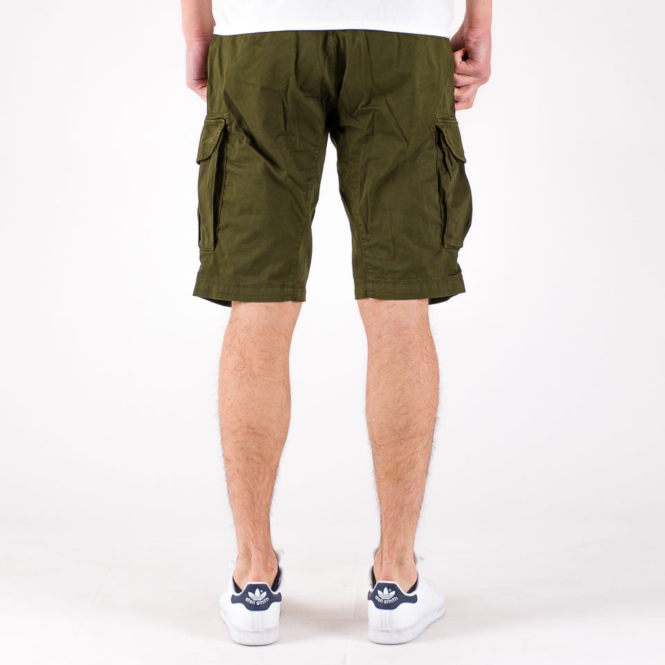 Stretch sateen cargo short Ivy green