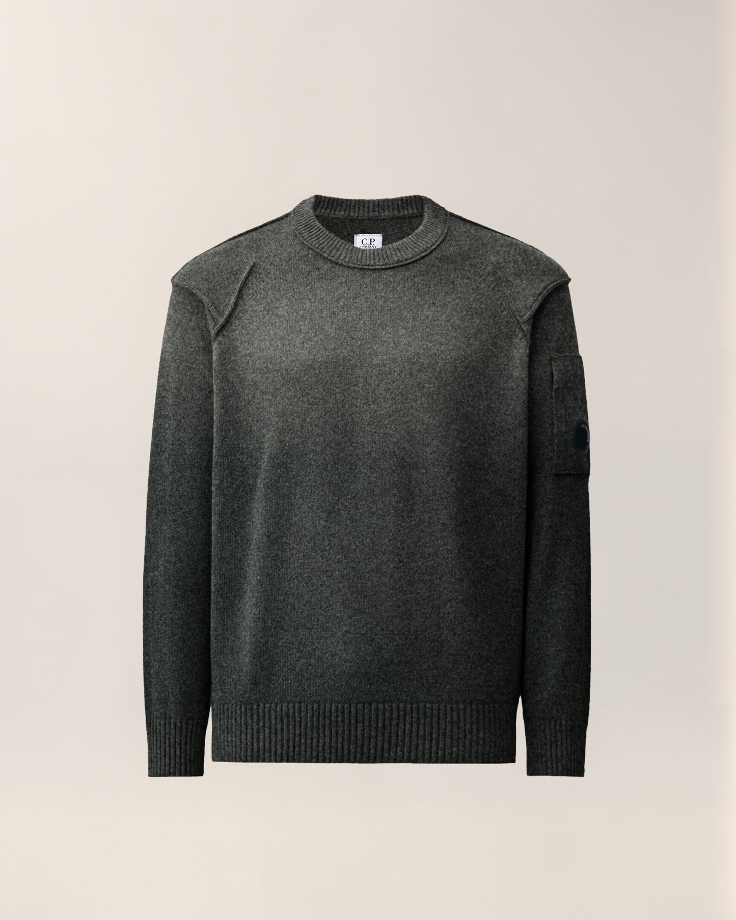 Lambswool GRS crew neck dark Shadow