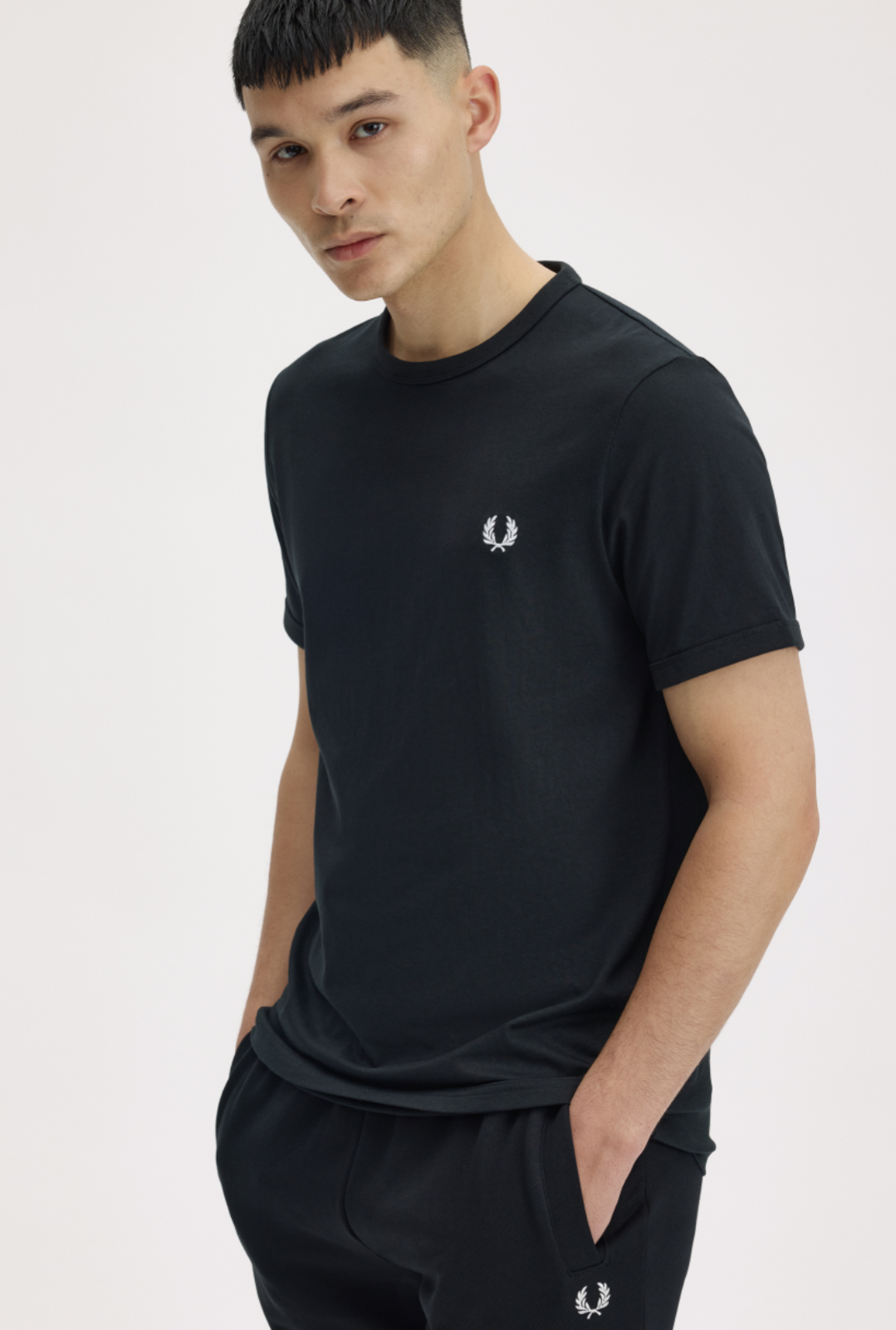 Ringer t-shirt nera