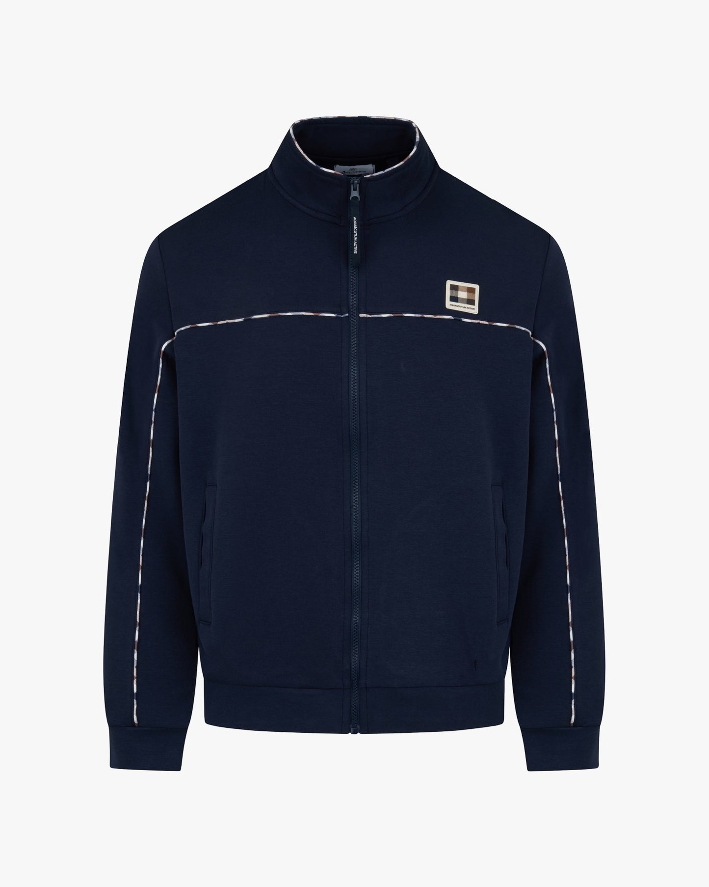 Piping scuba track top navy