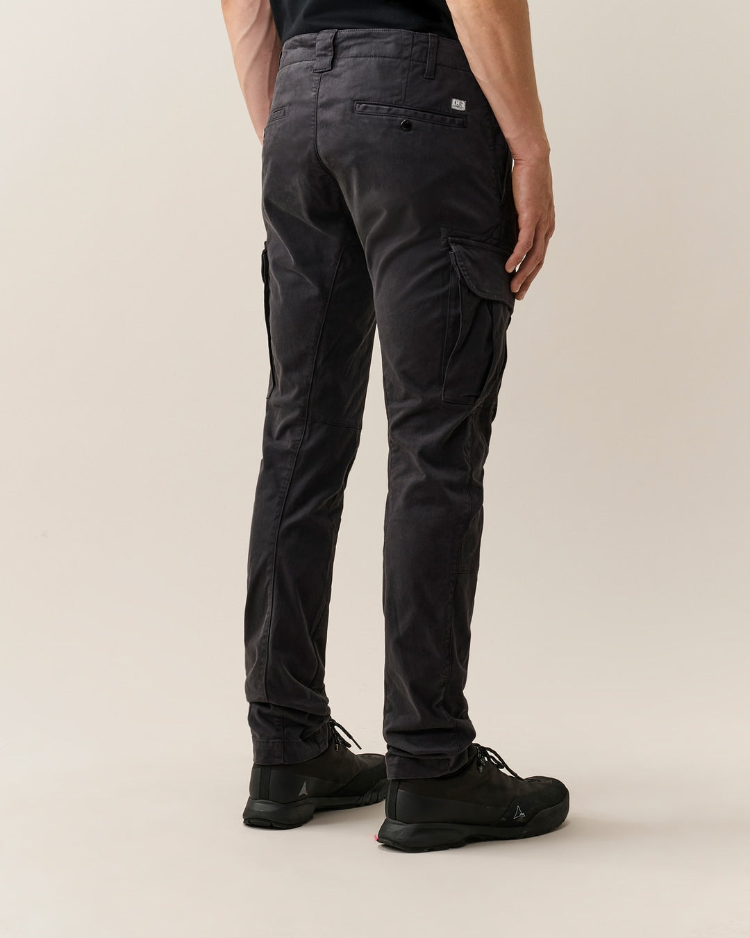 Cargo pants stretch sateen raven