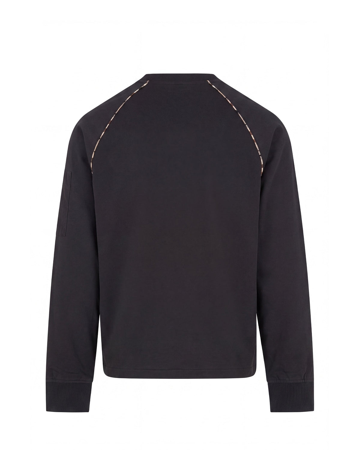 Crew neck stretch fleece nera