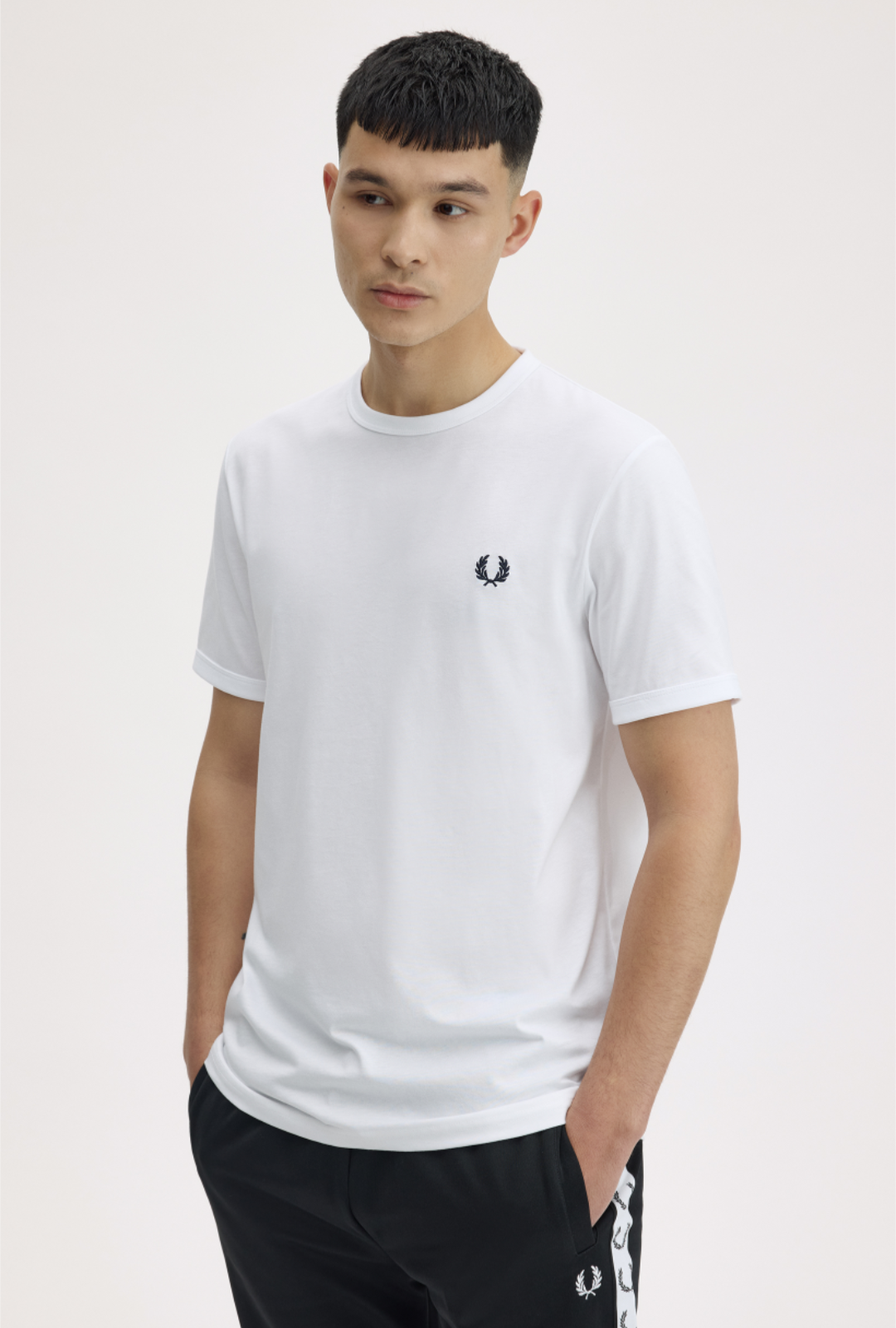 Ringer t-shirt bianca
