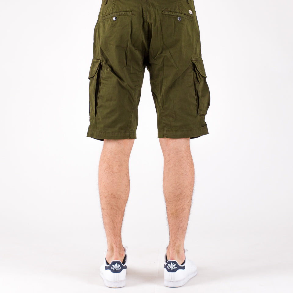 Stretch sateen cargo short Ivy green