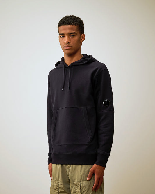 Hooded Diagonal Raised Fleece blu navy