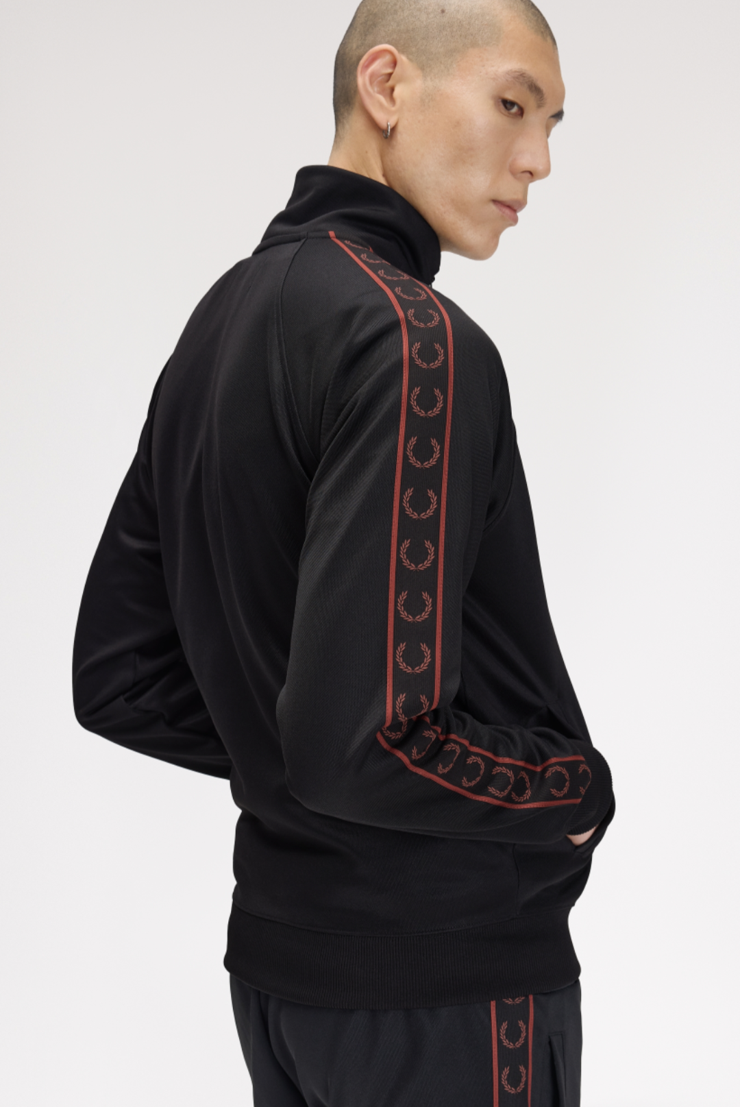Contrast track Jacket nera