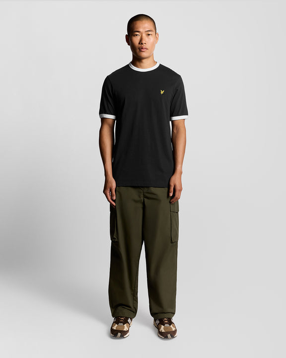 T-shirt ringer nero/bianco