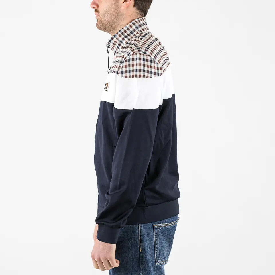 Shoulder track top navy