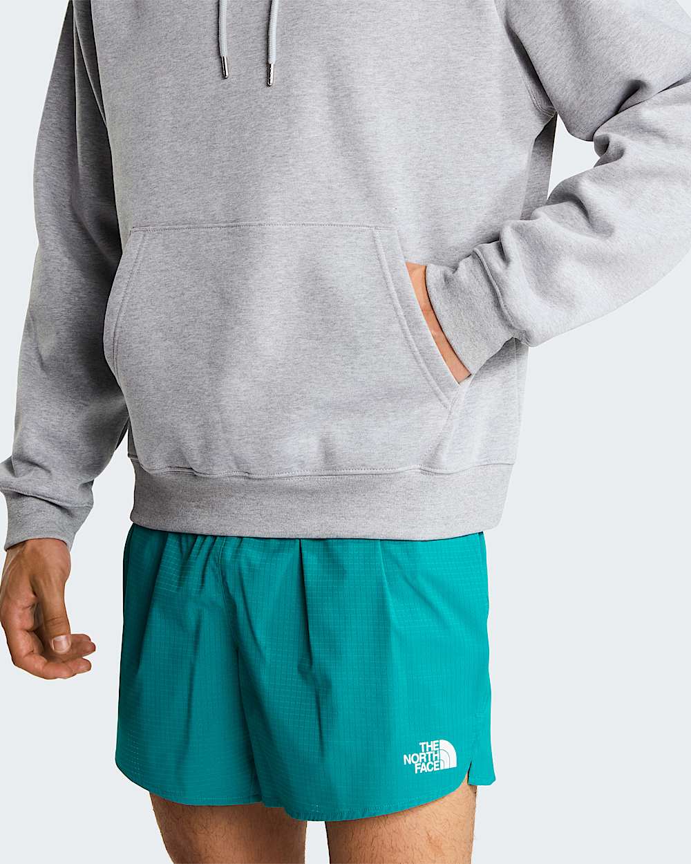 Felpa con cappuccio simple dome grigia