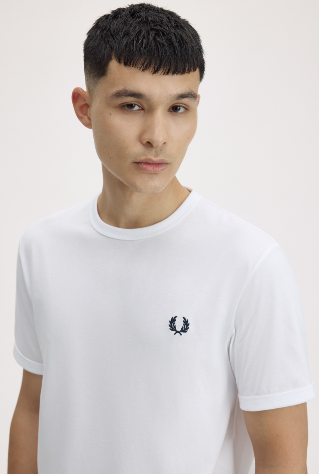 Ringer t-shirt bianca