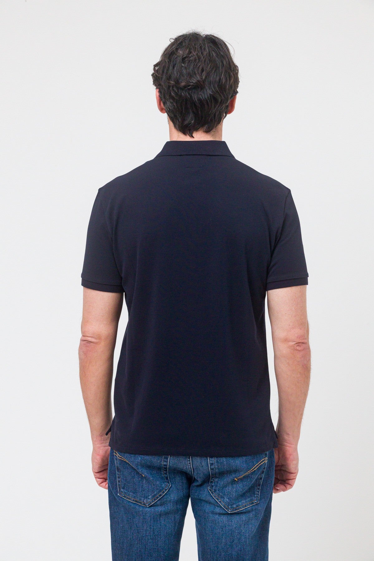 Stertch Piquet polo shirt blu navy