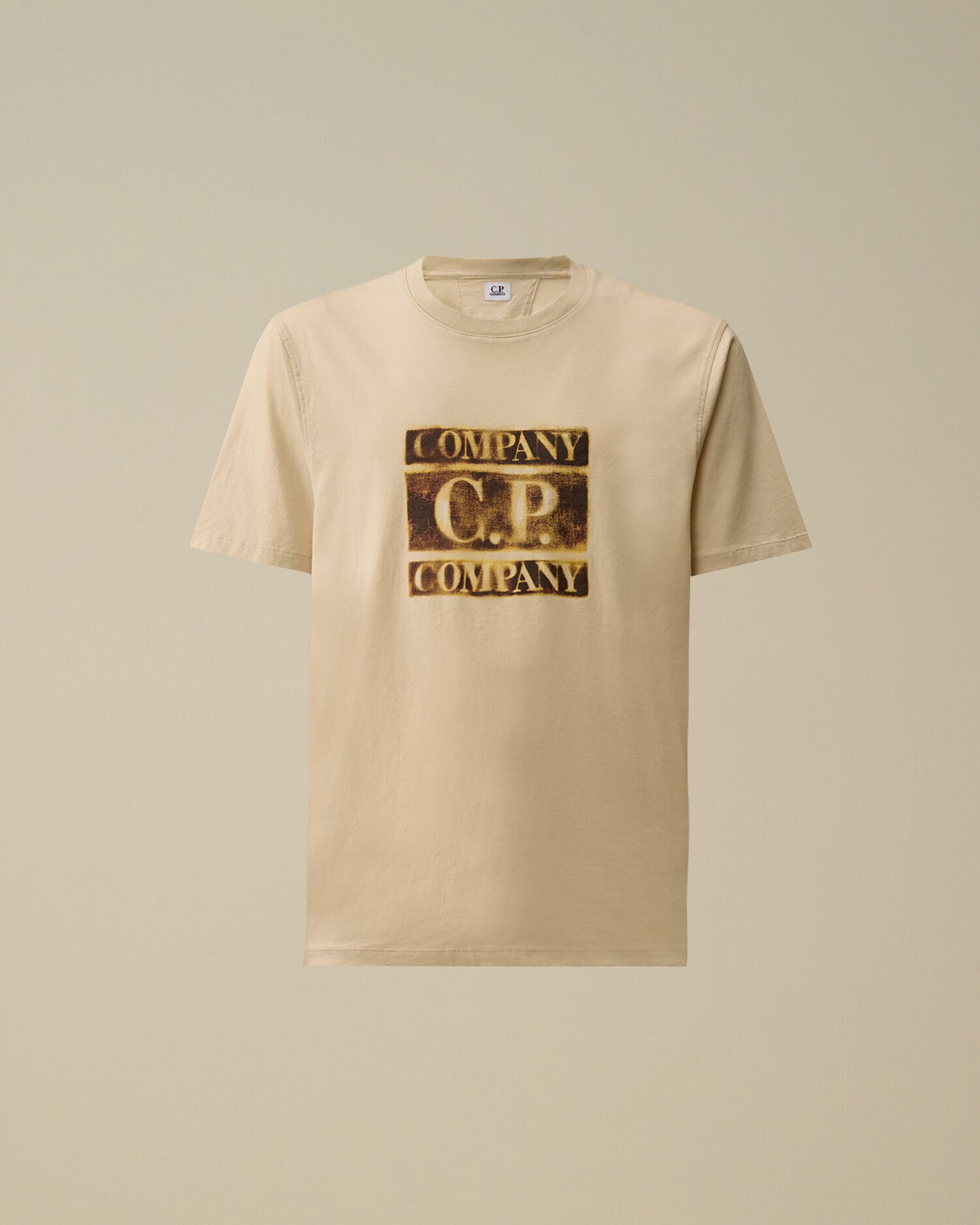 T-shirt jersey sleeve faded logo Frozen dew -white