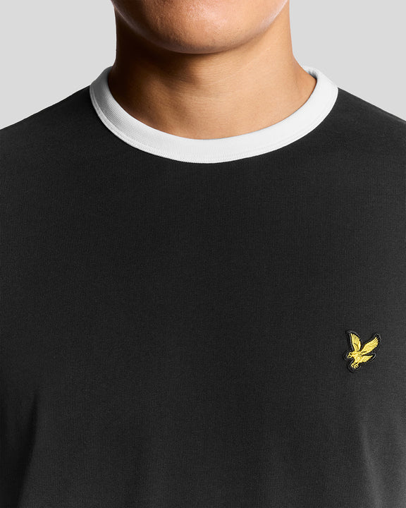 T-shirt ringer nero/bianco