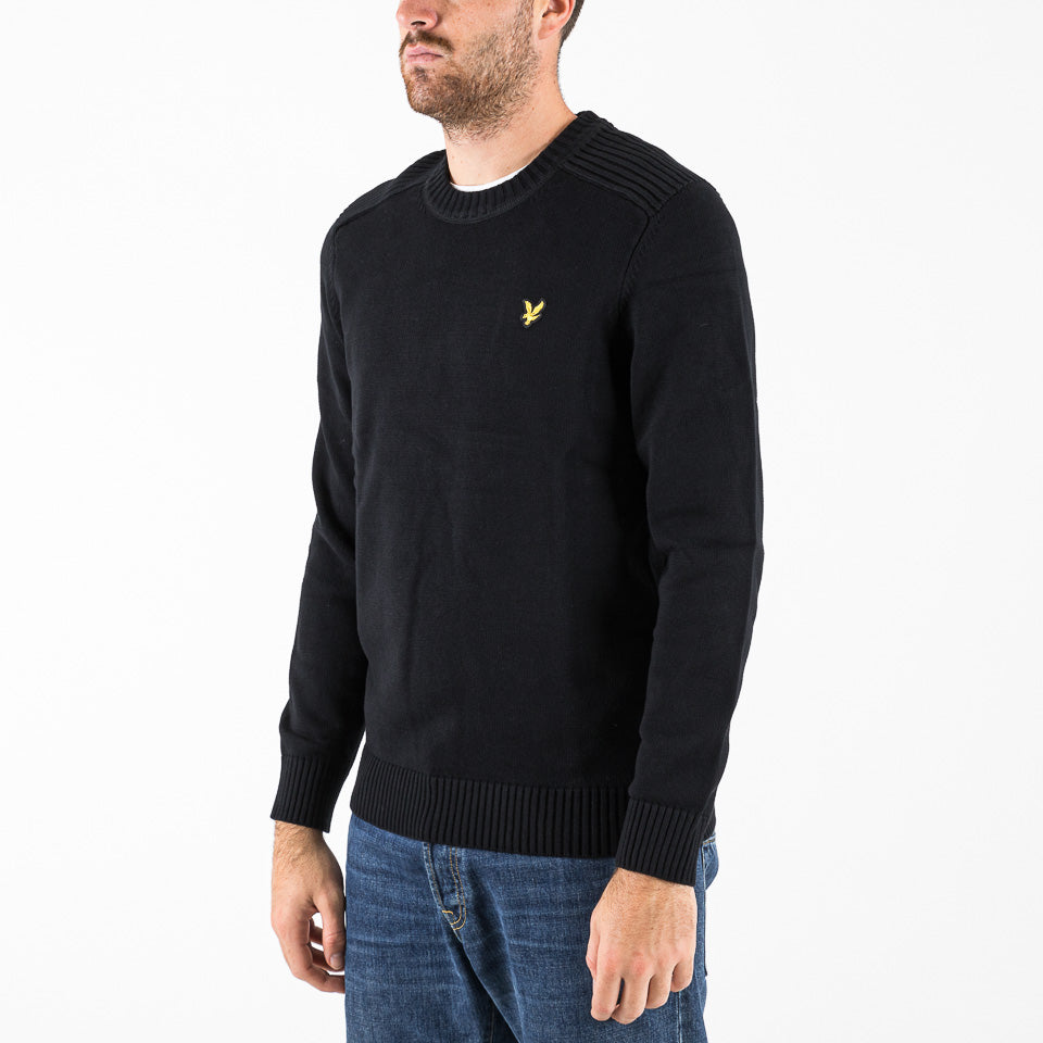 Maglione Shoulder detail jumper nero