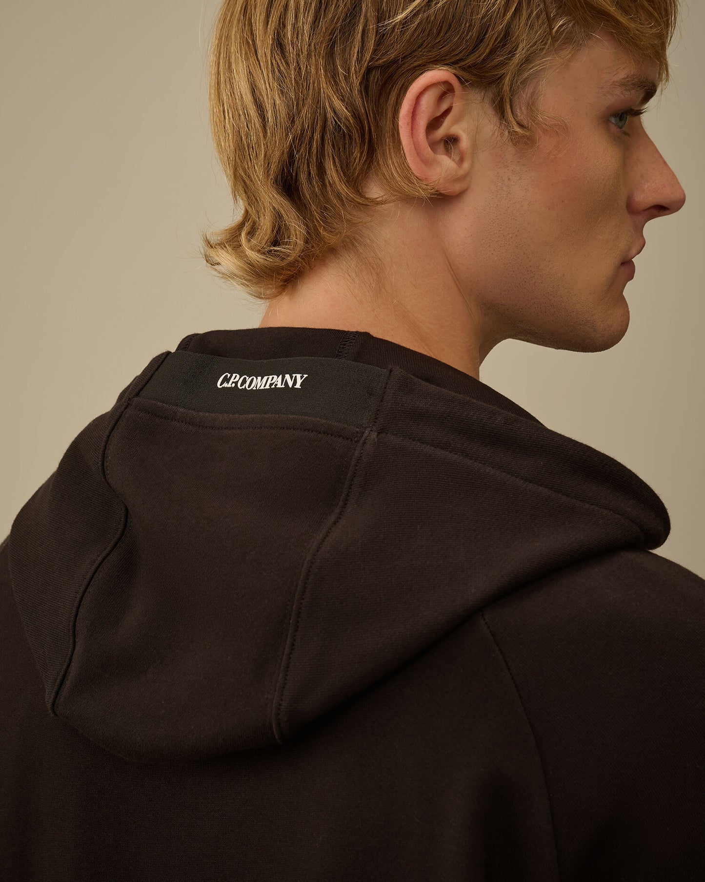 Zipped hoodie Diagonal sweatshirt nera
