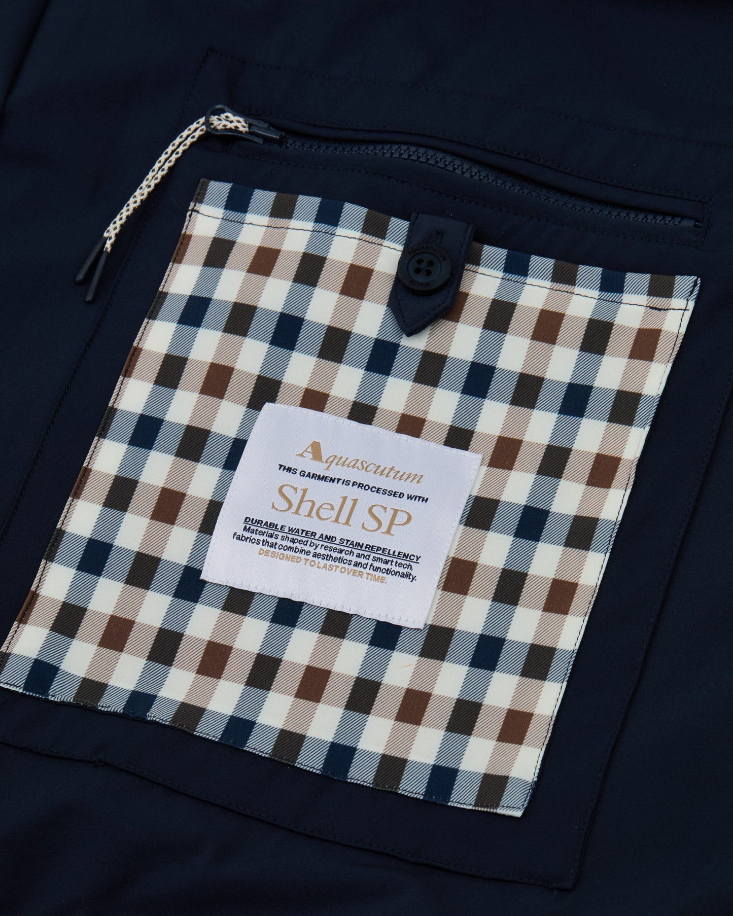 Shell SP hooded jacket navy