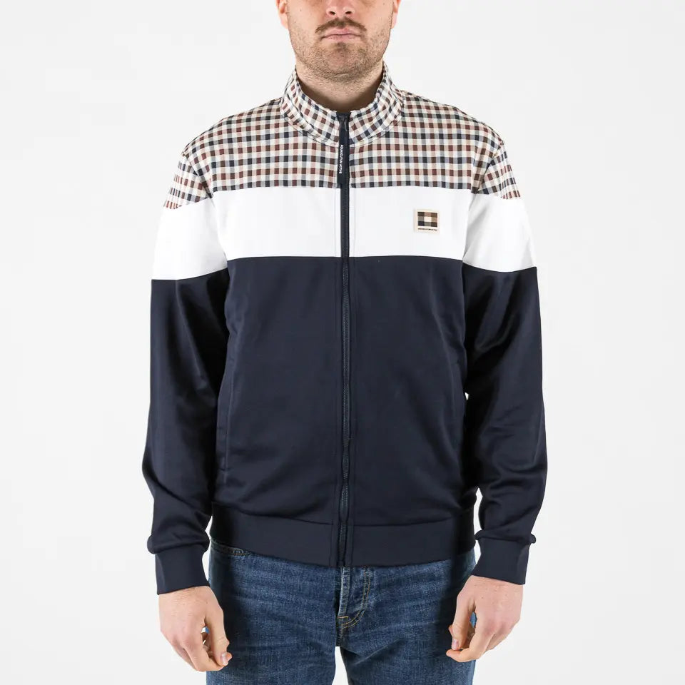 Shoulder track top navy