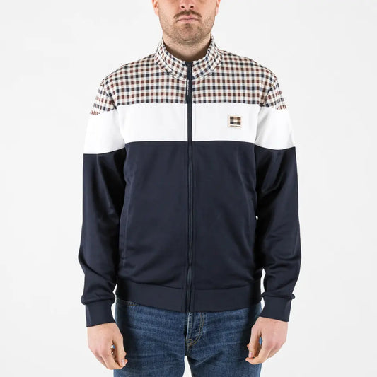 Shoulder track top navy