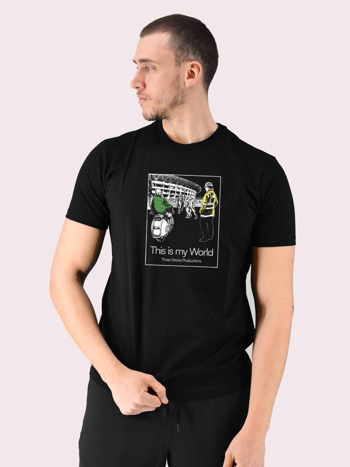 T-shirt questo è il mio mondo nera