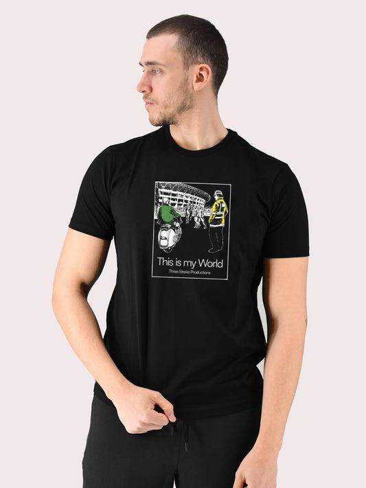 T-shirt questo è il mio mondo nera