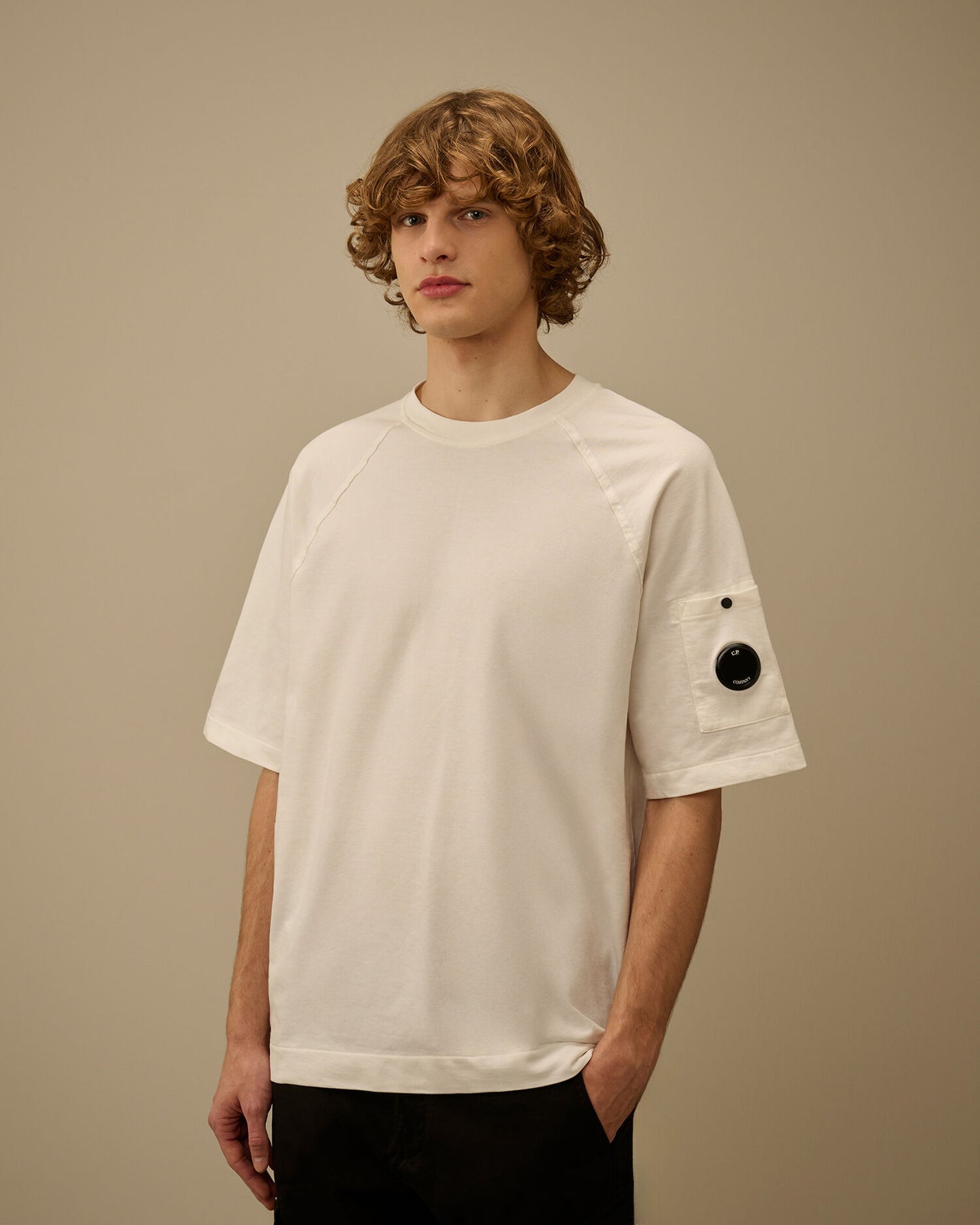 Raglan Lens t-shirt bianca