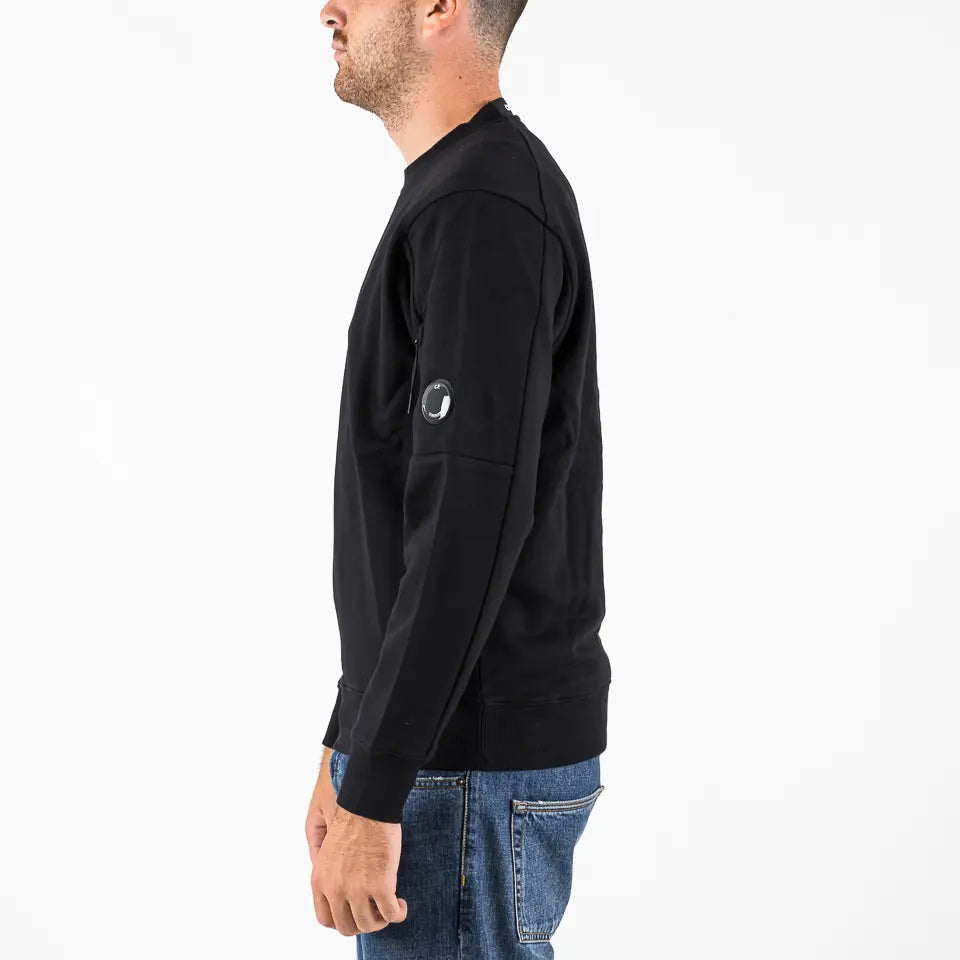 Diagonal raised fleece sweatshirt nera