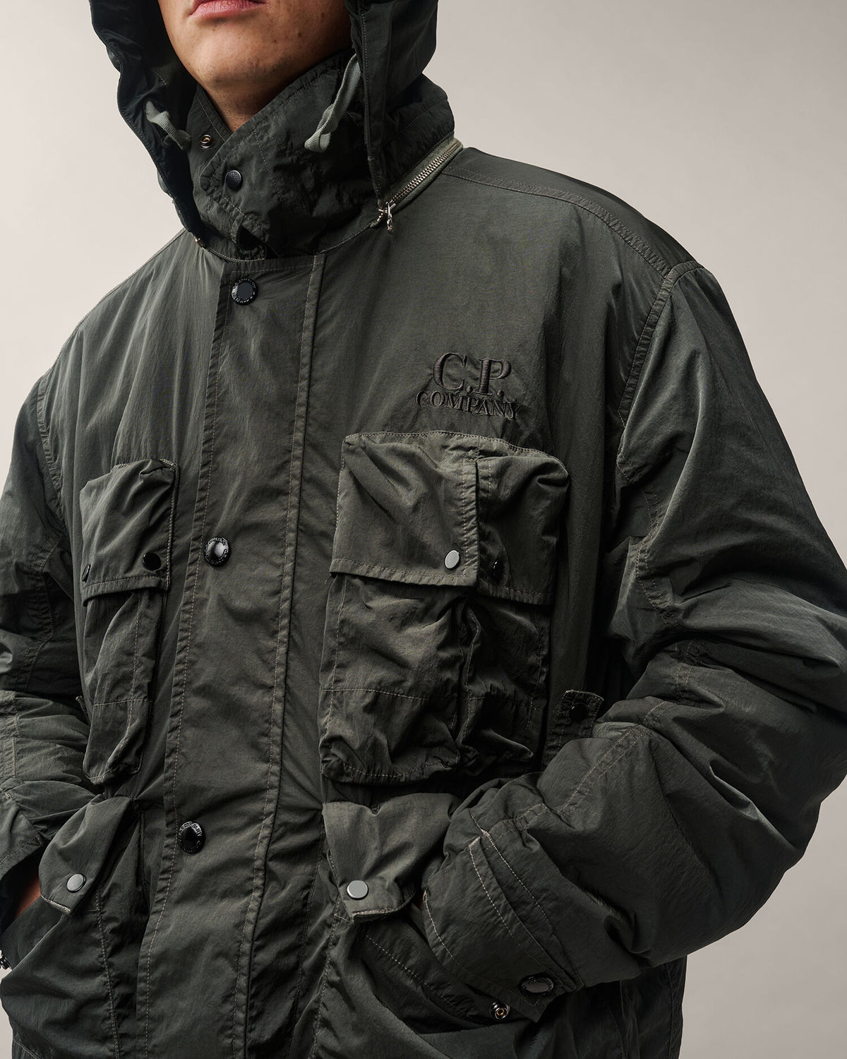 Heavy Chrome-R goggle jacket raven