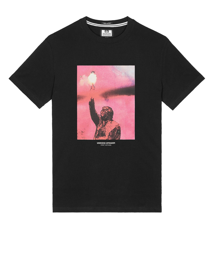 T-shirt bagliore nera