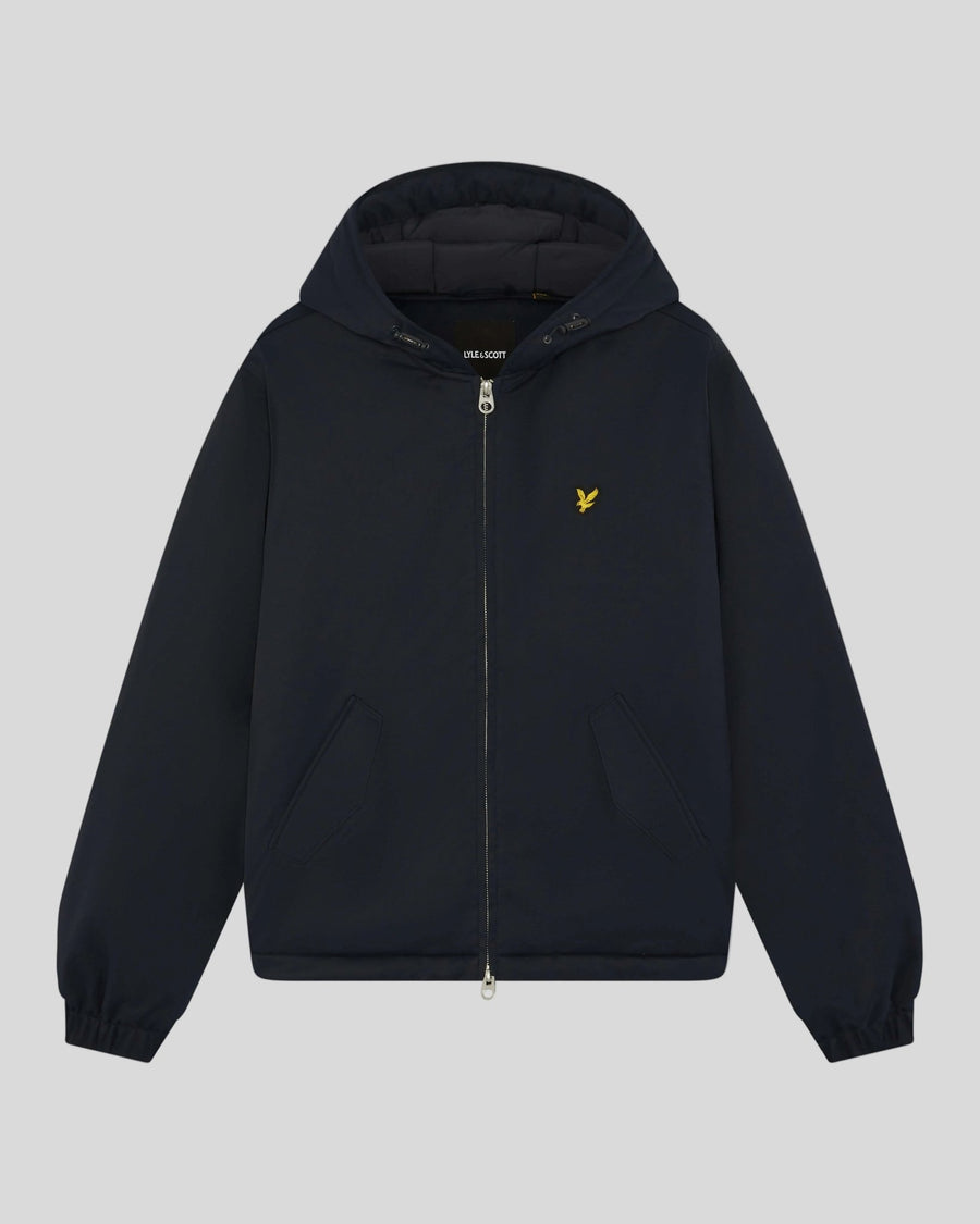 Padded hooded zip trough jacket navy