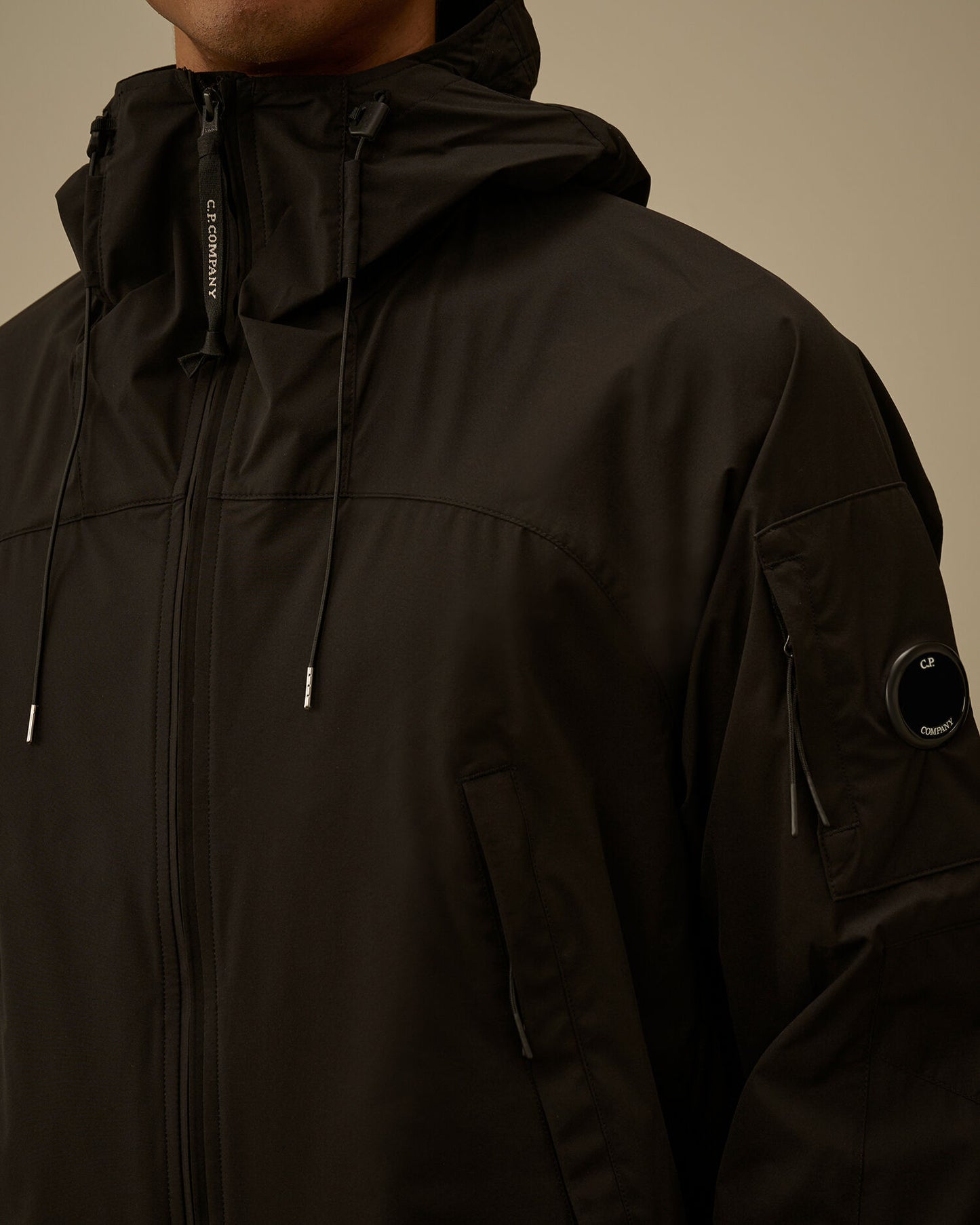 Pro Tek hooded jacket nero