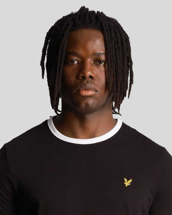 T-shirt ringer nero/bianco