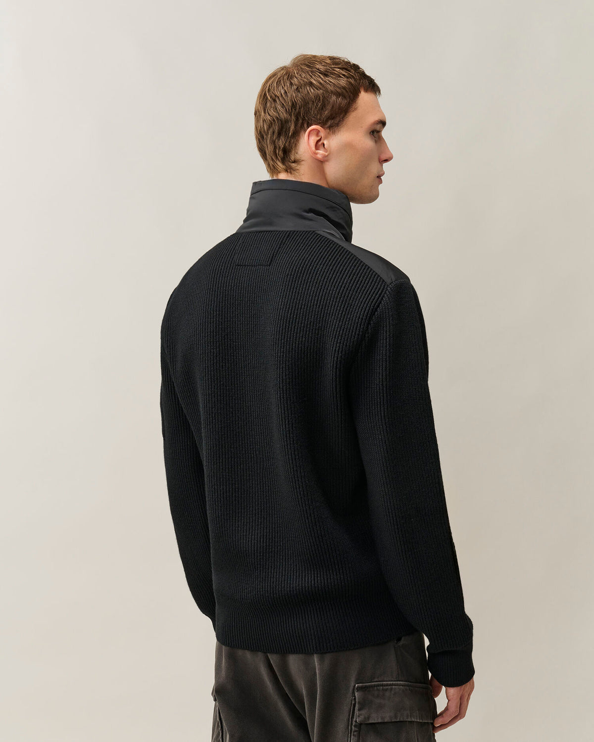 Knitwear jacket merino wool extrafine nero
