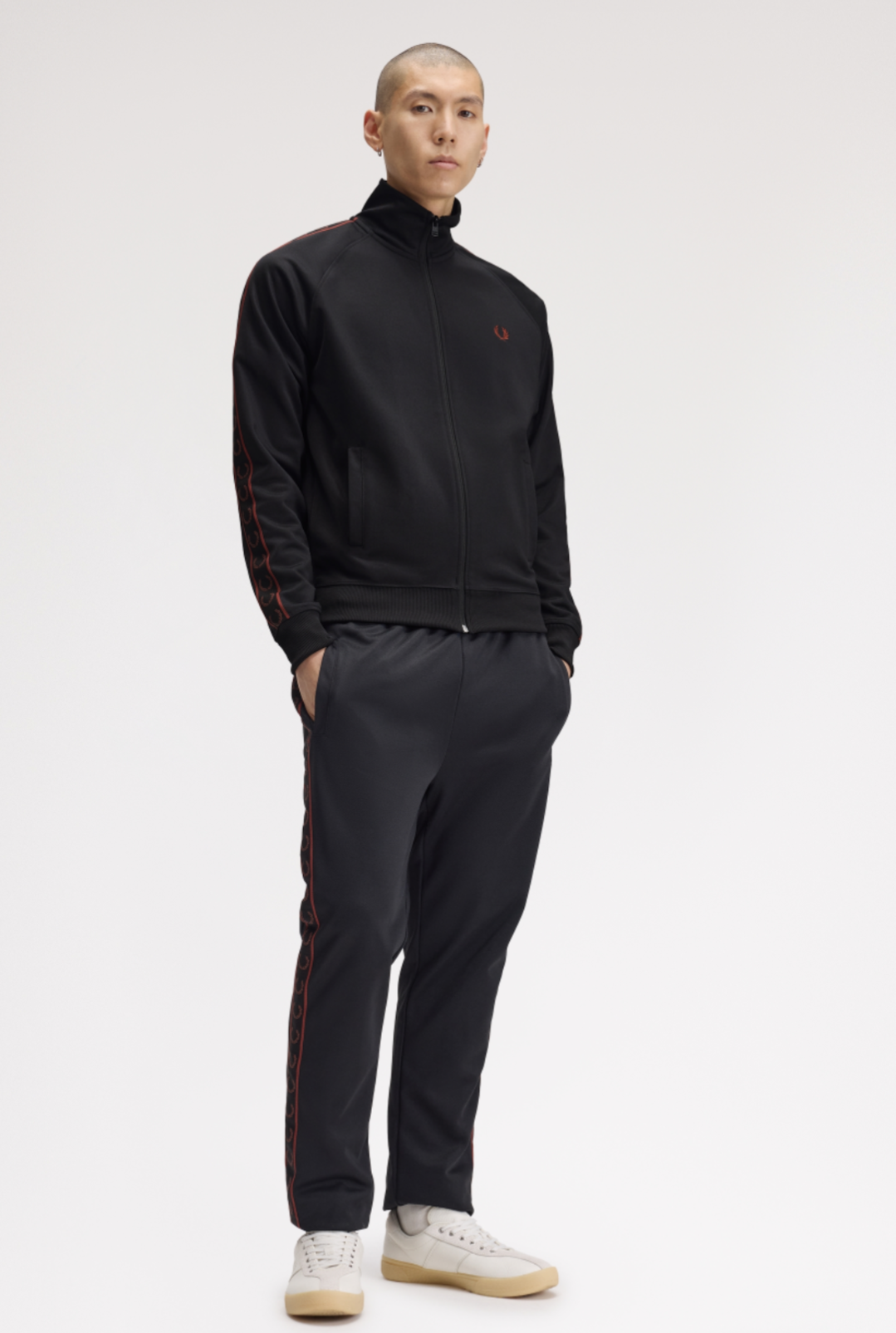 Contrast track Jacket nera