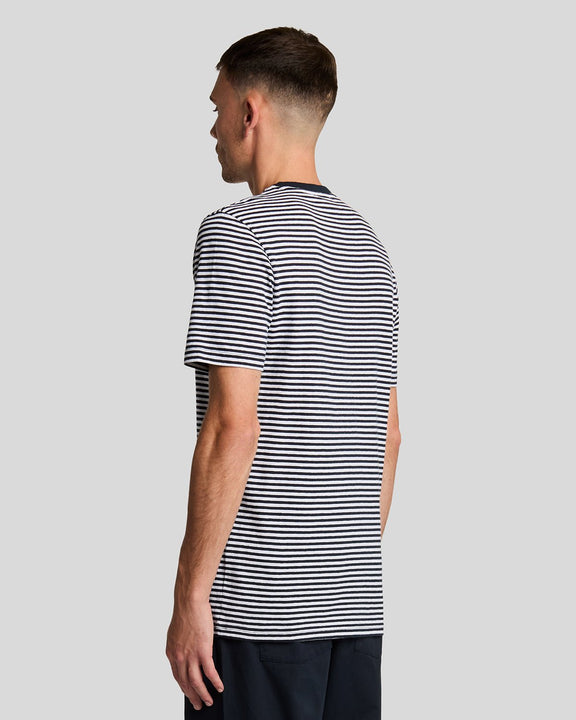 T-shirt linen blend Breton stripe