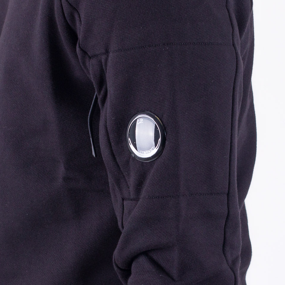 Diagonal raised fleece sweatshirt nera