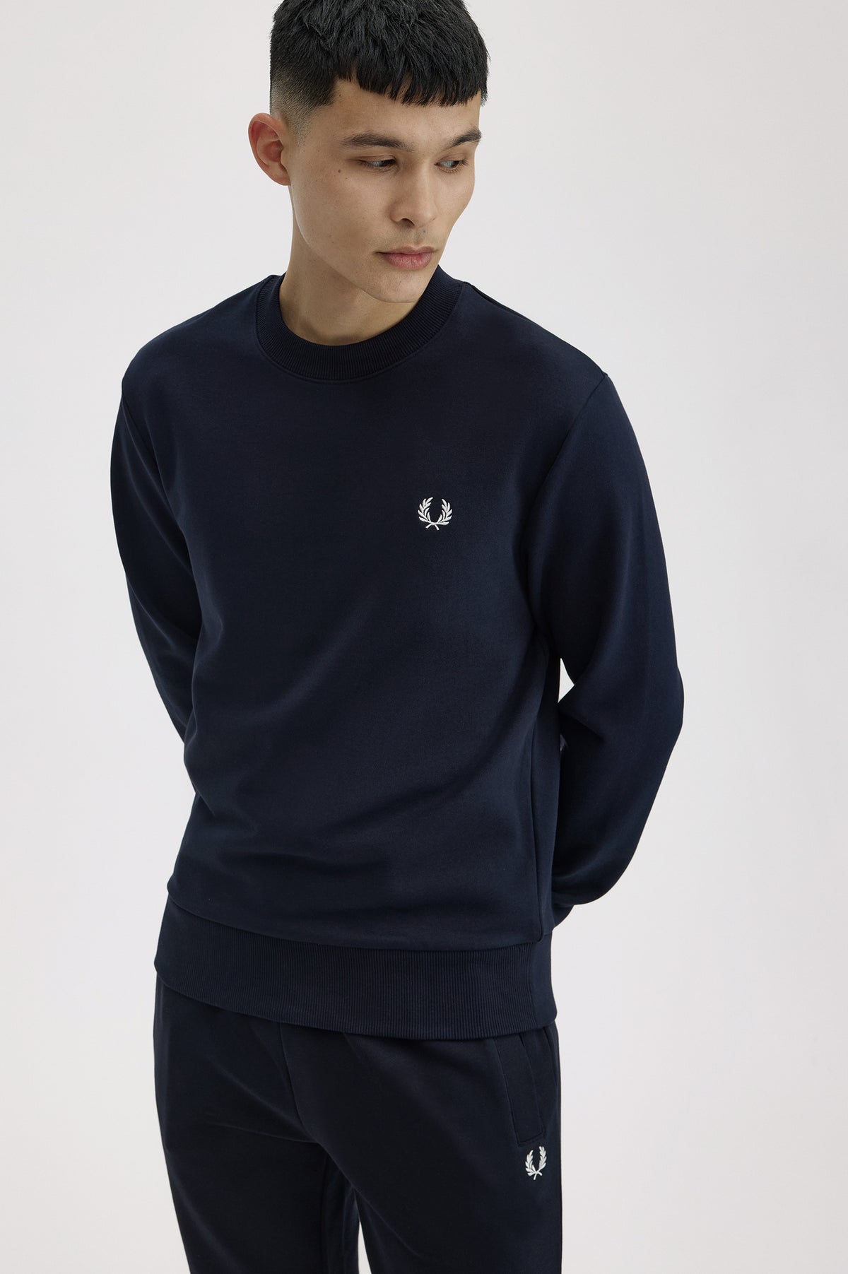 Felpa girocollo navy