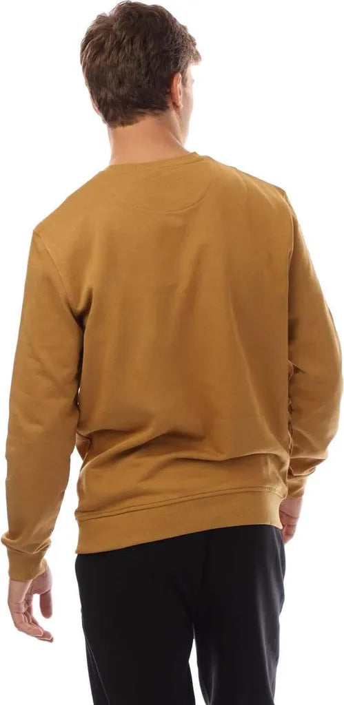 Crew neck sweatshirt camel