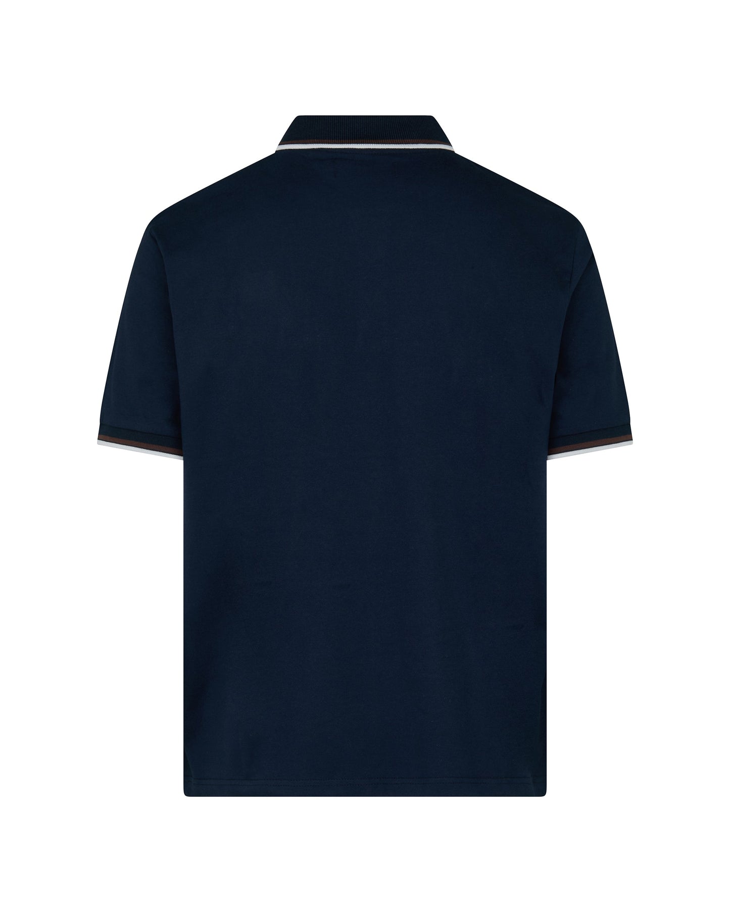 Stretch piquet stripes polo navy