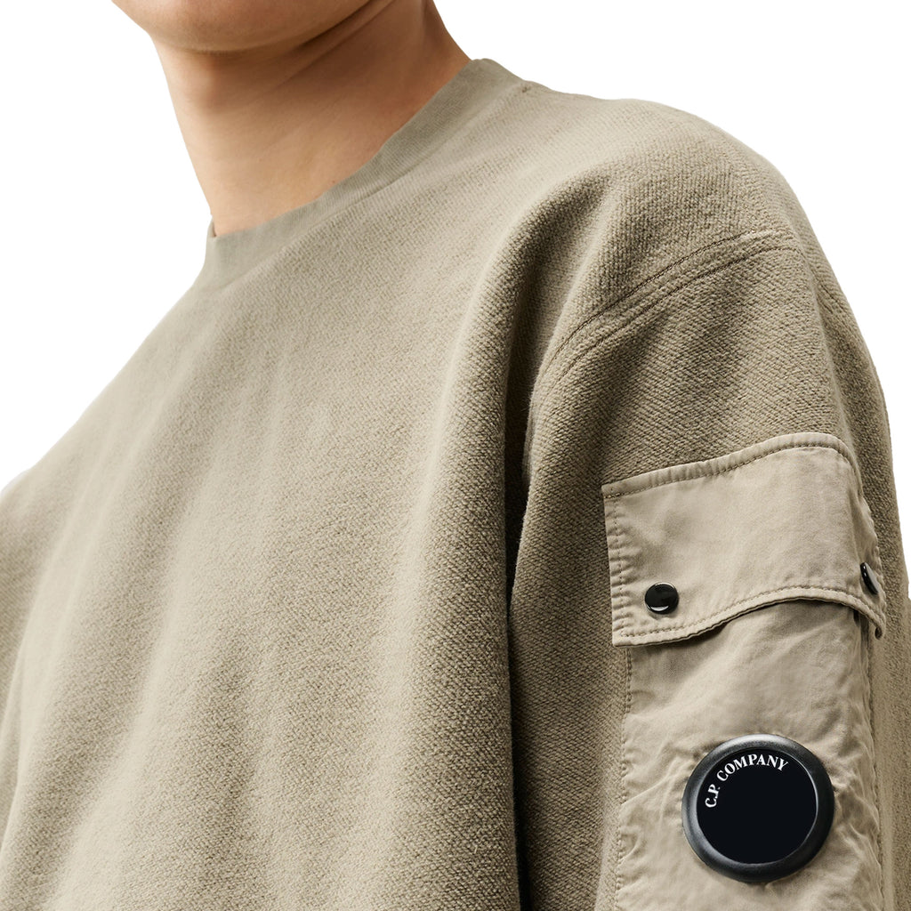 Brushed and Emerized Diagonal sweatshirt fallen rock