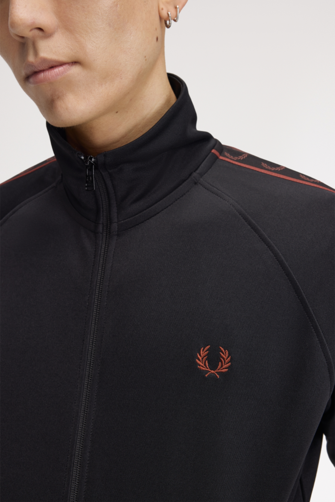 Contrast track Jacket nera