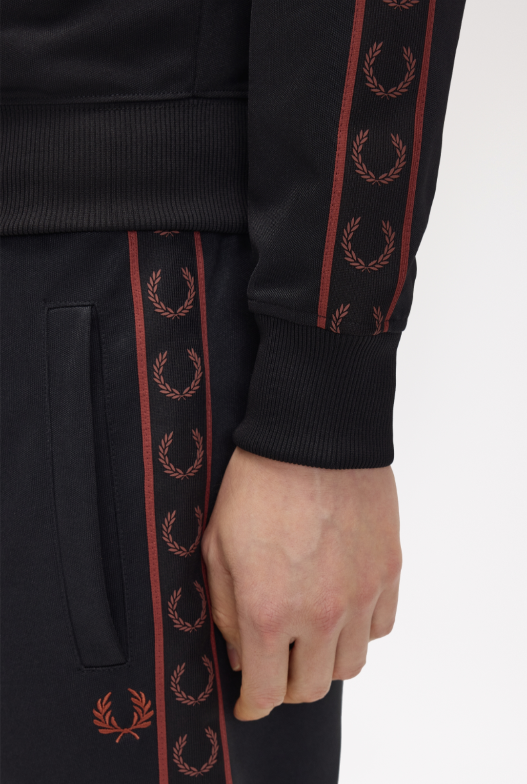 Contrast track Jacket nera