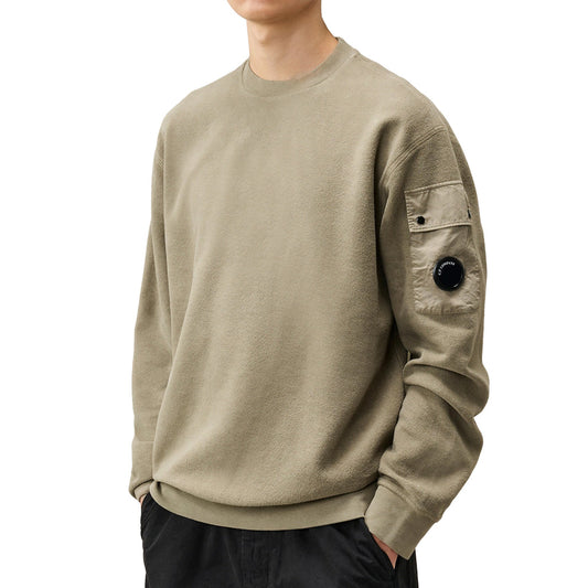 Brushed and Emerized Diagonal sweatshirt fallen rock