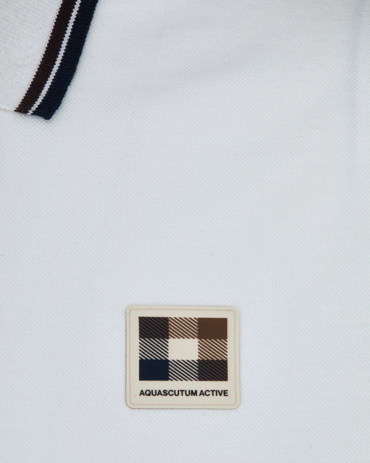 Stretch piquet stripes polo bianca