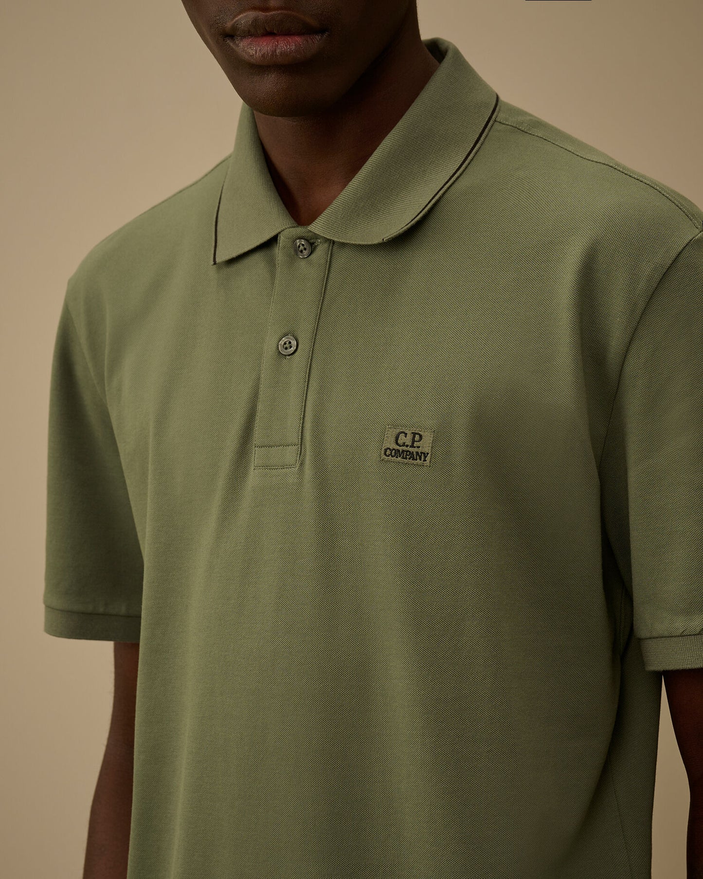 Polo sleeve Stretch piquet verde salvia